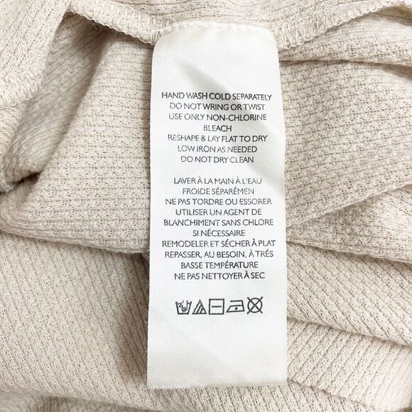 Free People Toni Boho Tunic Beige Lace Thermal Flowy Oversized Top Size Small - Picture 11 of 12